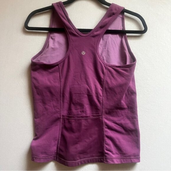 Lululemon Athletica purple racerback tank top Sz M - Picture 2 of 7